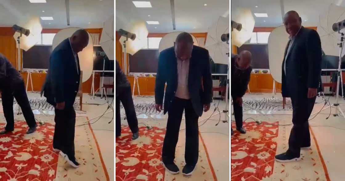 Cyril Ramaphosa tried on a pair of Bhatu sneakers which everyone loved Cyril Ramaphosa tried on a pair of Bhatu sneakers which everyone loved