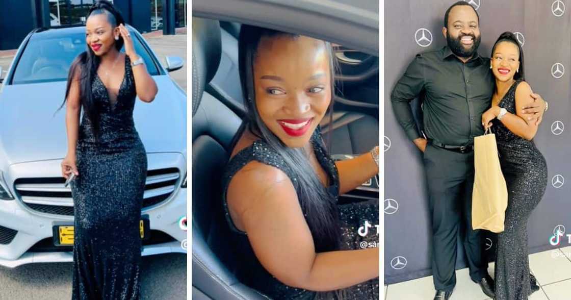 Sanele celebrates her new car