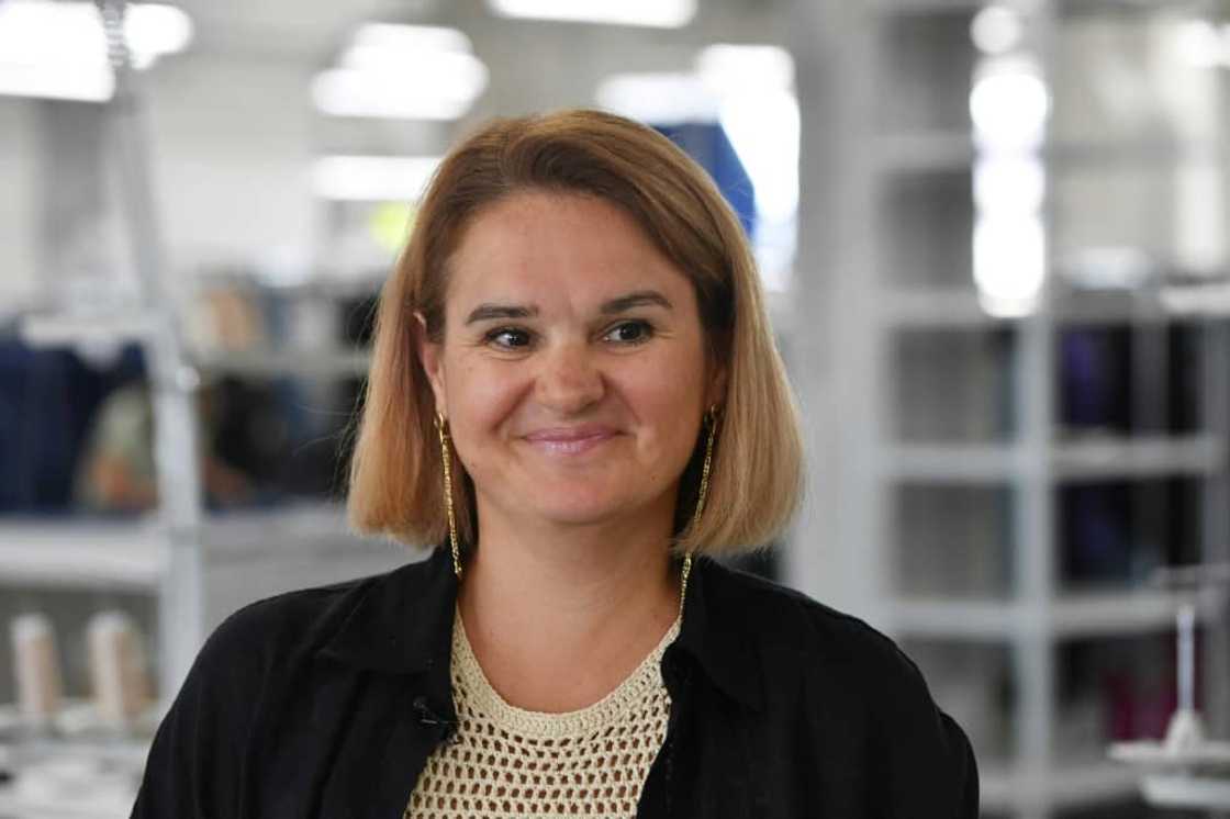 Yevgeniya Moseychuk, CEO of the YOU clothing brand, at a garment factory in Saint Petersburg Yevgeniya Moseychuk, CEO of the YOU clothing brand, at a garment factory in Saint Petersburg