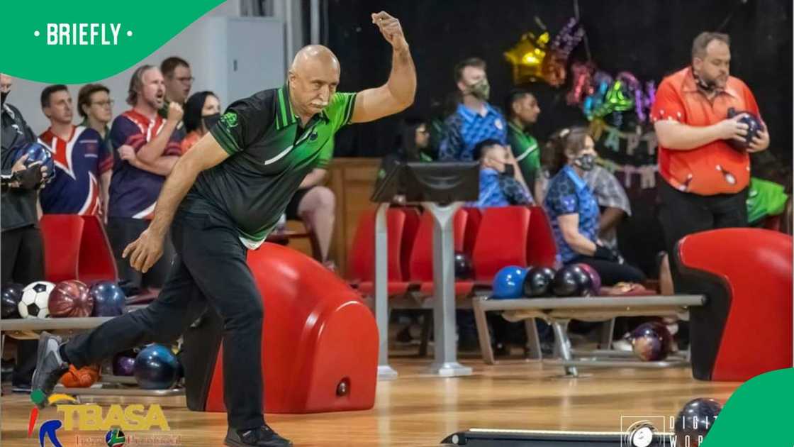 Ravindh Soorajlal at a bowling tournament.