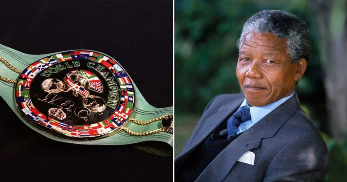 Nelson Mandela, boxing belt, stolen, Soweto, gift, Sugar Ray Leonard Nelson Mandela, boxing belt, stolen, Soweto, gift, Sugar Ray Leonard
