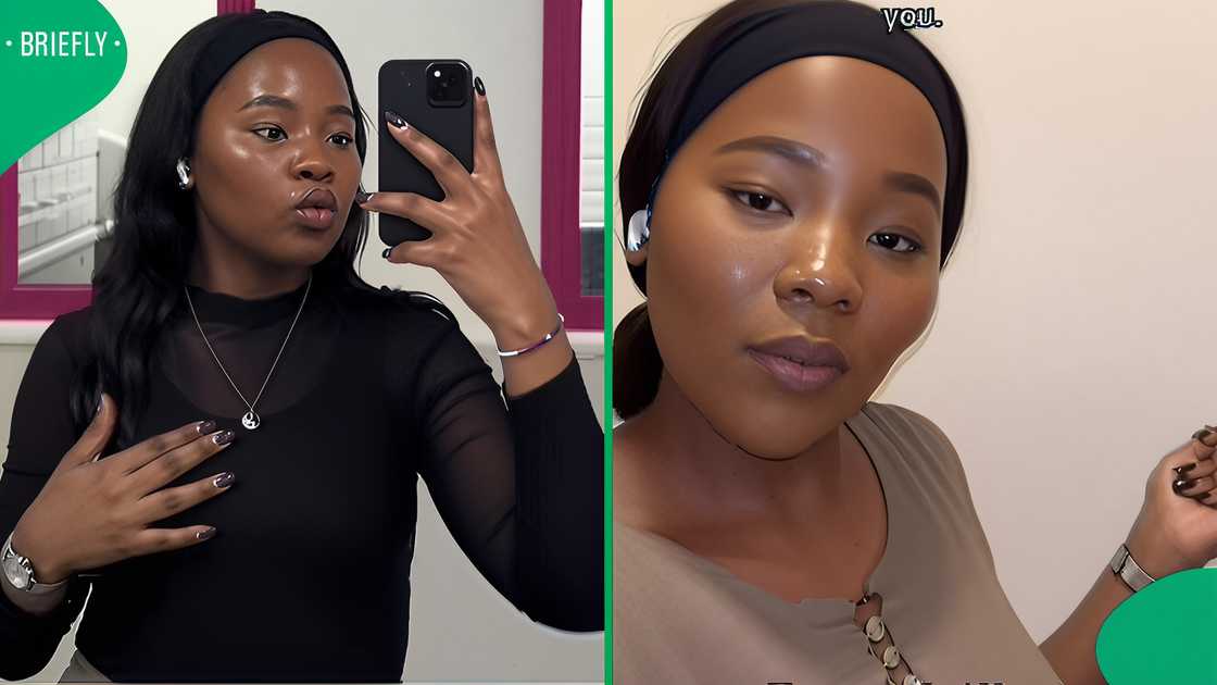 A young lady celebrated buying groceries for her family for the first time. A young lady celebrated buying groceries for her family for the first time.