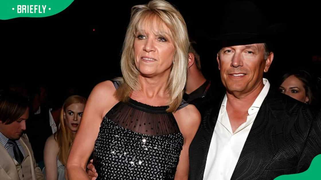 Musician George Strait and wife at the MGM Grand Garden Arena