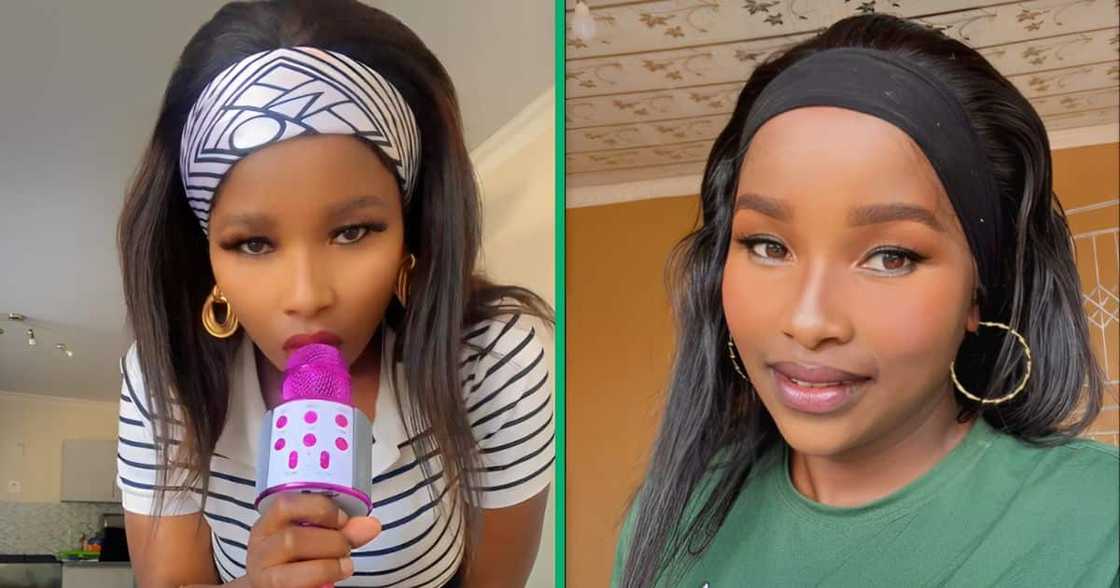 A woman shared a funny video of her using a pink microphone to announce her taxi stop A woman shared a funny video of her using a pink microphone to announce her taxi stop