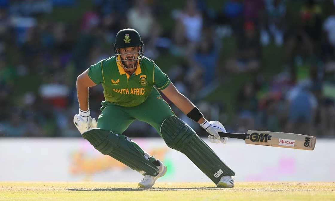 Aiden Markram during an ODI match between South Africa and England at Mangaung Oval Aiden Markram during an ODI match between South Africa and England at Mangaung Oval