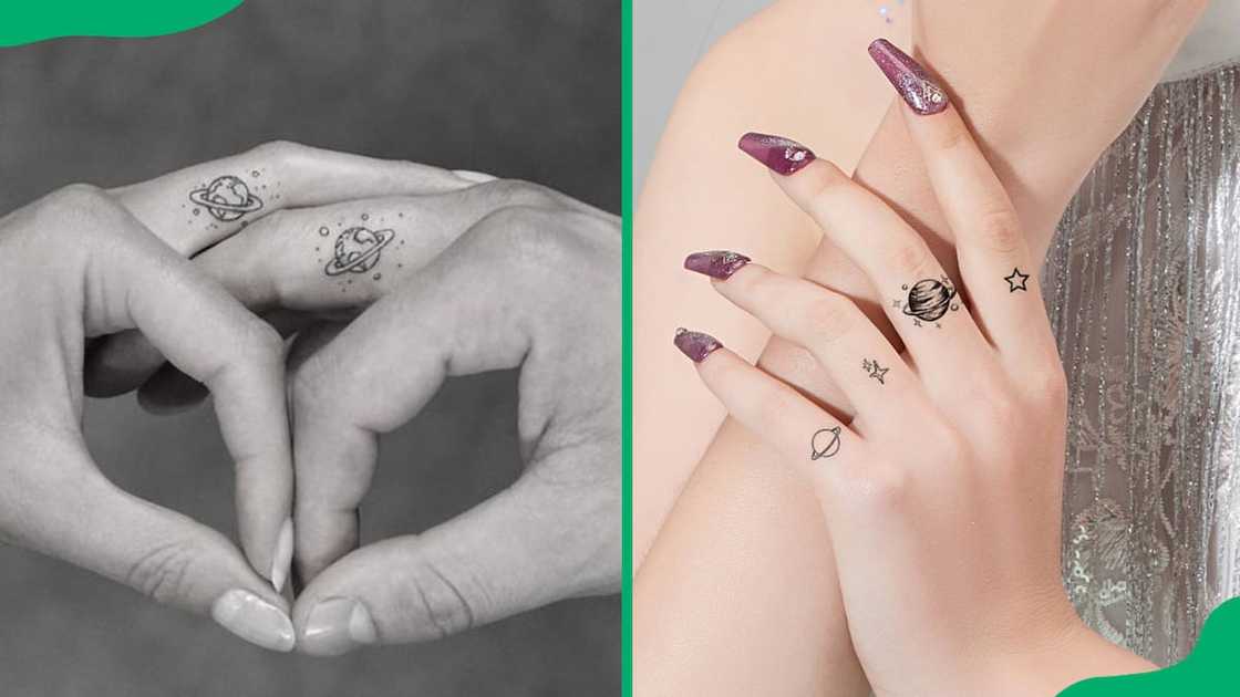 Planet finger tattoo Planet finger tattoo