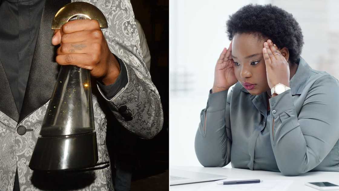 SAMAs, Kwesta holding SAMA award SAMAs, Kwesta holding SAMA award