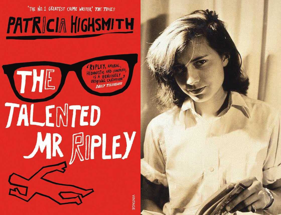 The Talented Mr. Ripley cover and Patricia Highsmith The Talented Mr. Ripley cover and Patricia Highsmith
