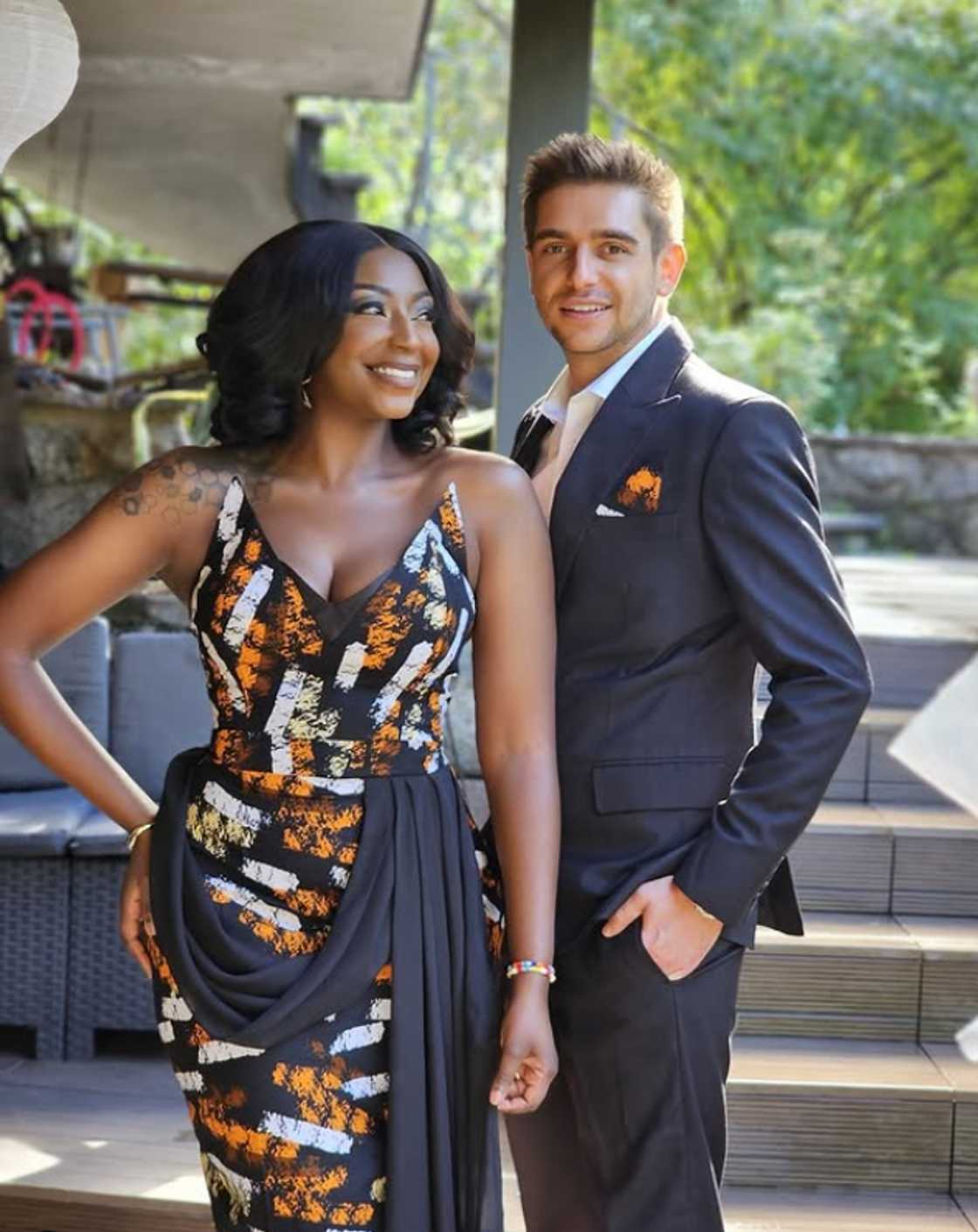 Khutso Theledi and her husband. Khutso Theledi and her husband.