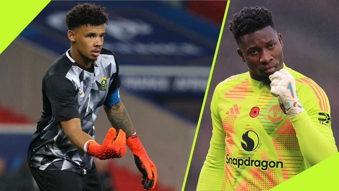 Bafana Bafana skipper Ronwen Williams is rated higher than Cameroon star Andre Onana.