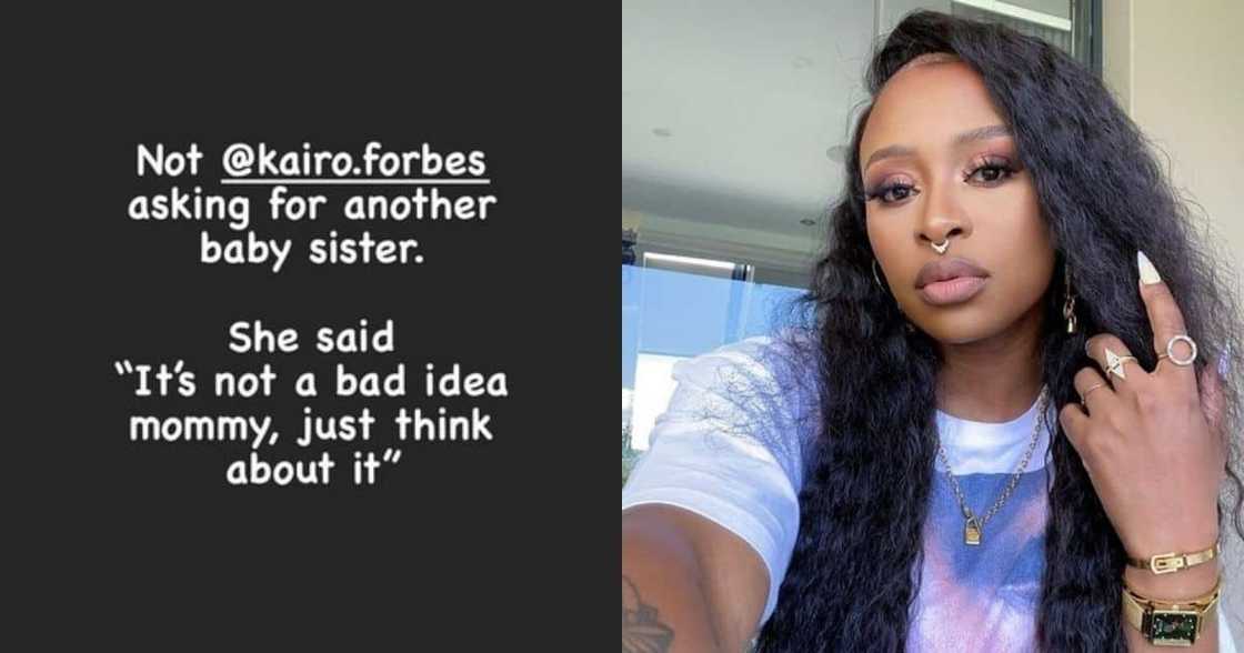 DJ Zinhle, Kairo Forbes, another baby sister DJ Zinhle, Kairo Forbes, another baby sister