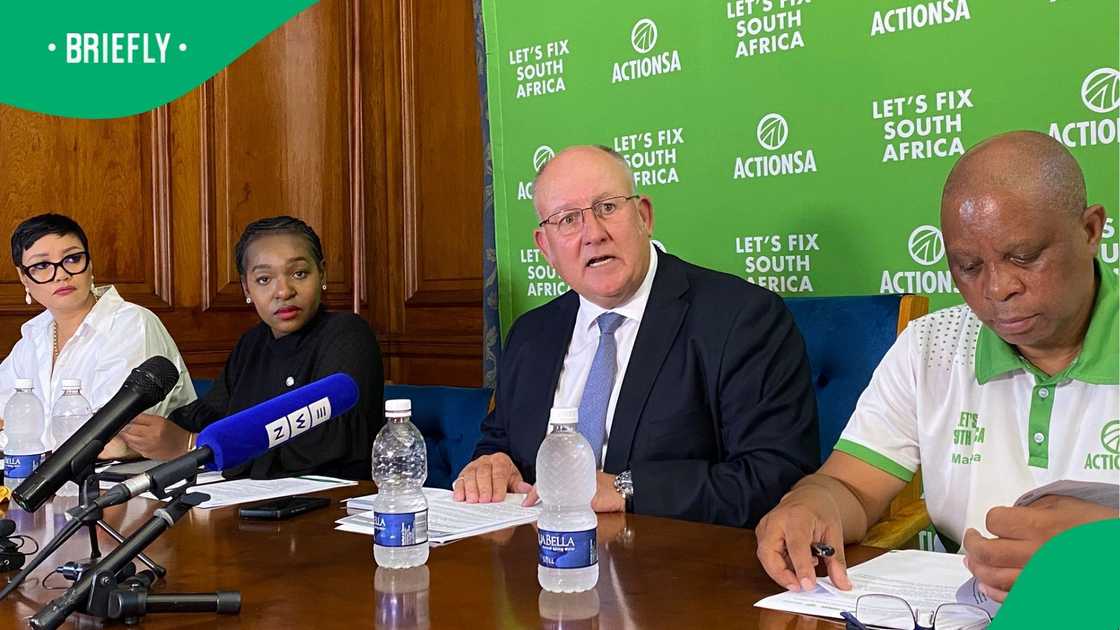 ActionSA members during a press briefing ActionSA members during a press briefing