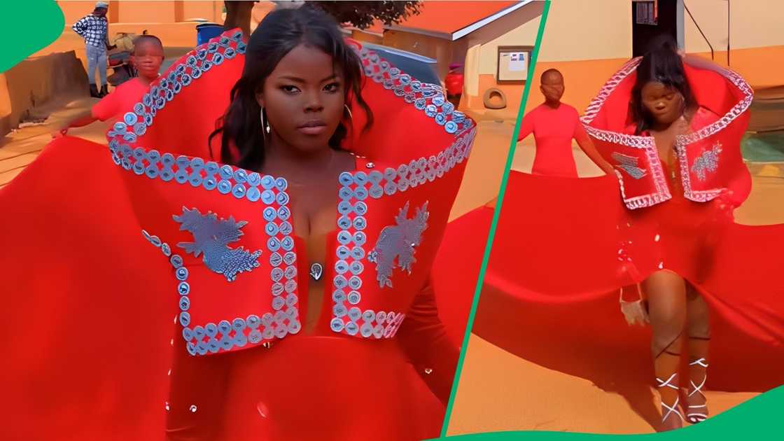 A Ugandan fashion page attracted a lot of comments from social media users after sharing a dramatic MD dress A Ugandan fashion page attracted a lot of comments from social media users after sharing a dramatic MD dress