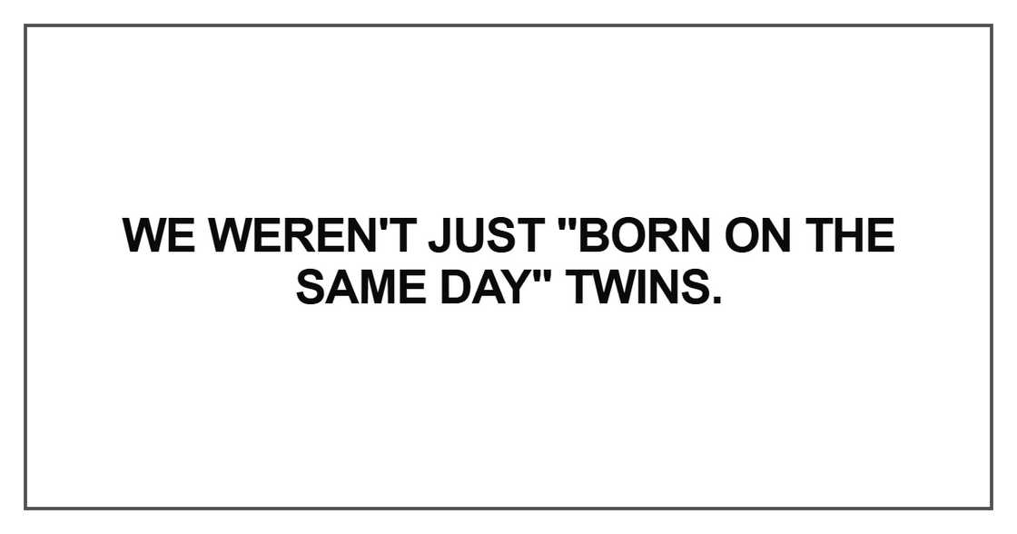 we weren't