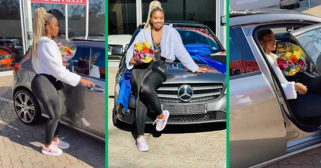 A spoiled girlfriend got a new Mercedes-Benz A spoiled girlfriend got a new Mercedes-Benz