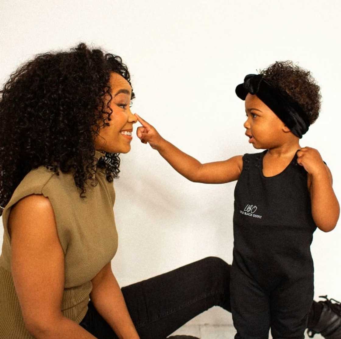 Teeny Weeny Afro with a cute bow