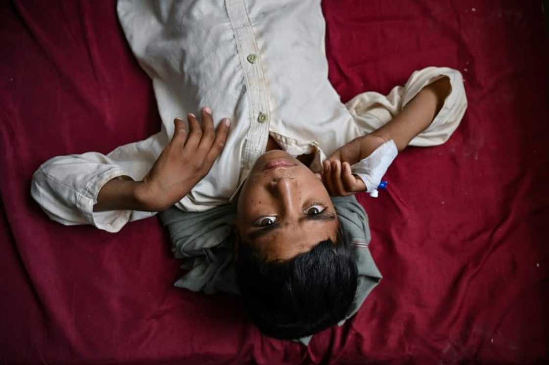 A young cholera patient rests in a ward at the Musa Qala District Hospital in Musa Qala, Helmand province A young cholera patient rests in a ward at the Musa Qala District Hospital in Musa Qala, Helmand province