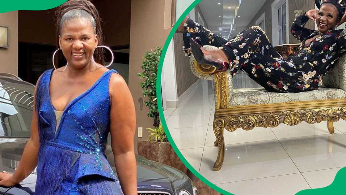 Mamkizhe poses with some of her possessions