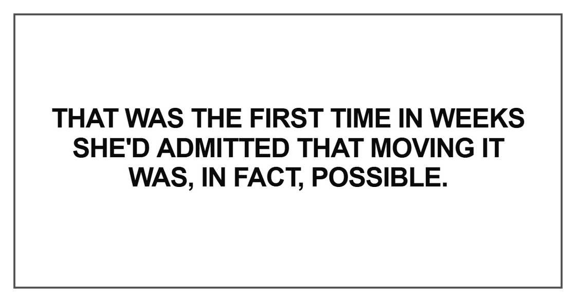 That was the first time in weeks That was the first time in weeks