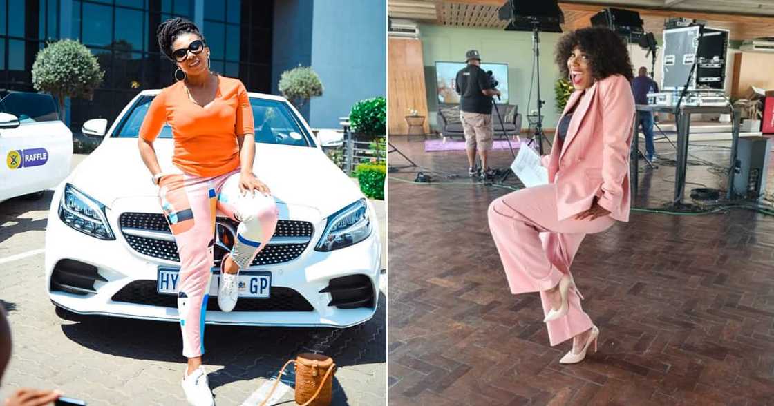 Penny Lebyane proudly shows off natural hair with a touch of grey