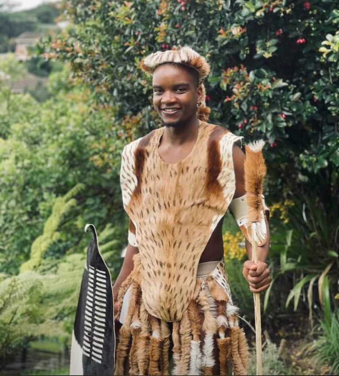 The full traditional Zulu attire The full traditional Zulu attire