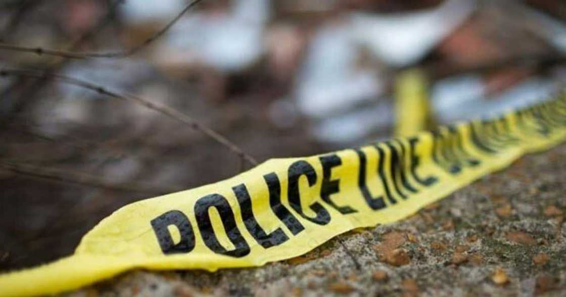 South African police crime scene tape. South African police crime scene tape.