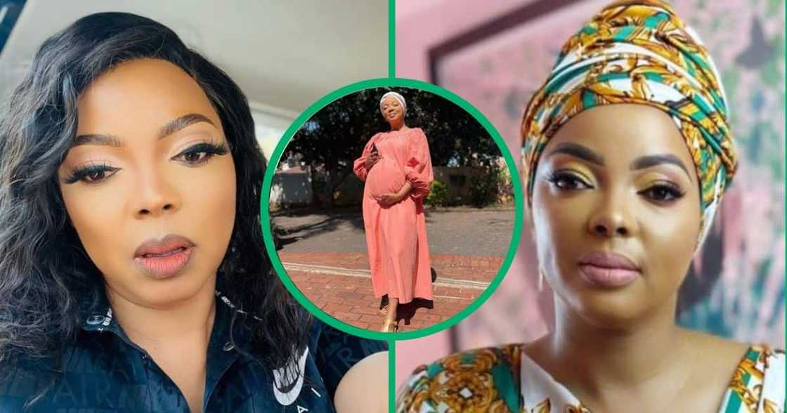 'Umkhokha: The Curse' actress Mbali Ngidi posted some confusing pregnancy pictures. 'Umkhokha: The Curse' actress Mbali Ngidi posted some confusing pregnancy pictures.