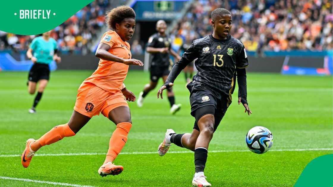 Mamelodi Sundowns ladies defender Bambanani Mbane gave a stellar perfomance at the back Mamelodi Sundowns ladies defender Bambanani Mbane gave a stellar perfomance at the back