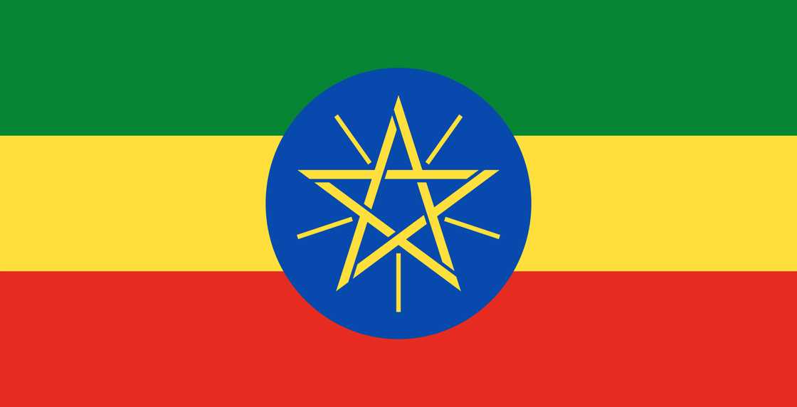 The flag of Ethiopia