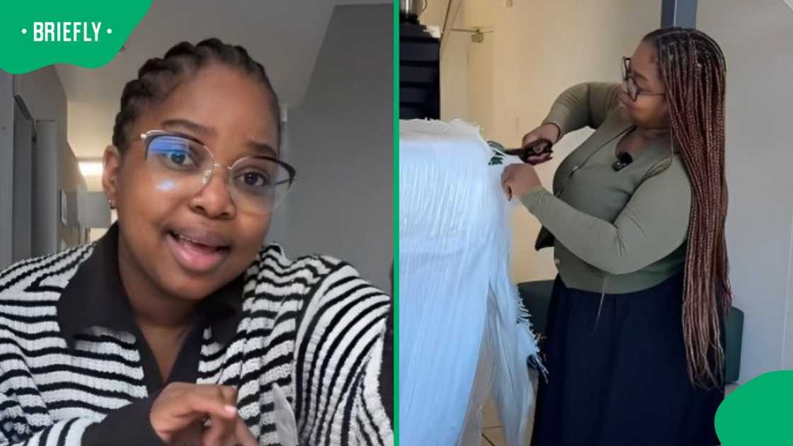 A woman was disappointed after buying a couch online. A woman was disappointed after buying a couch online.