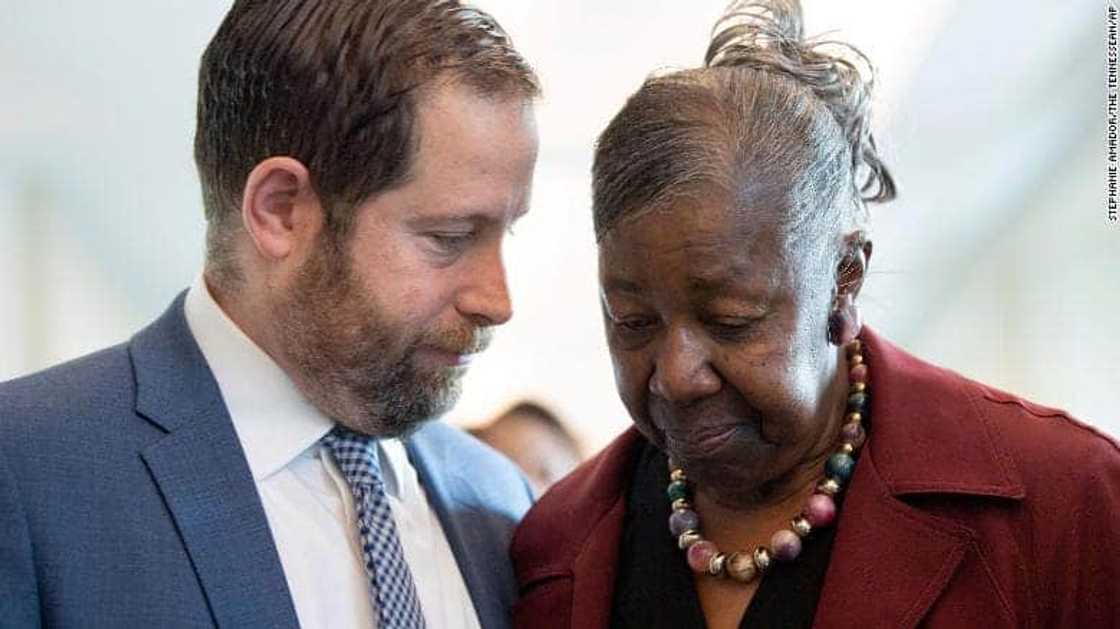 Joyce Watkins and her lawyer. Joyce Watkins and her lawyer.