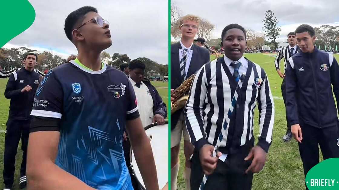 A group of schoolboys left South Africans impressed with their powerful war cry. A group of schoolboys left South Africans impressed with their powerful war cry.