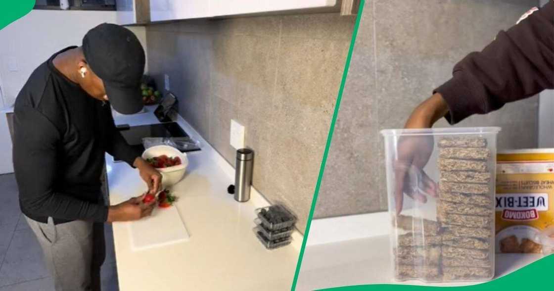 Mzansi gent packs groceries ASMR-style Mzansi gent packs groceries ASMR-style