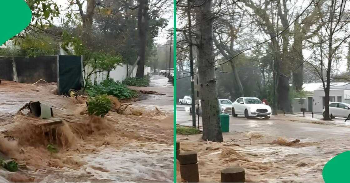 Canon River in Newlands burst its banks.