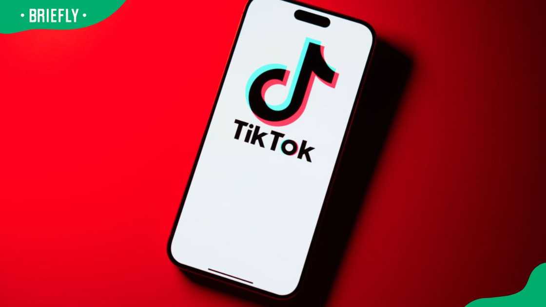 The TikTok app and logo on a mobile device