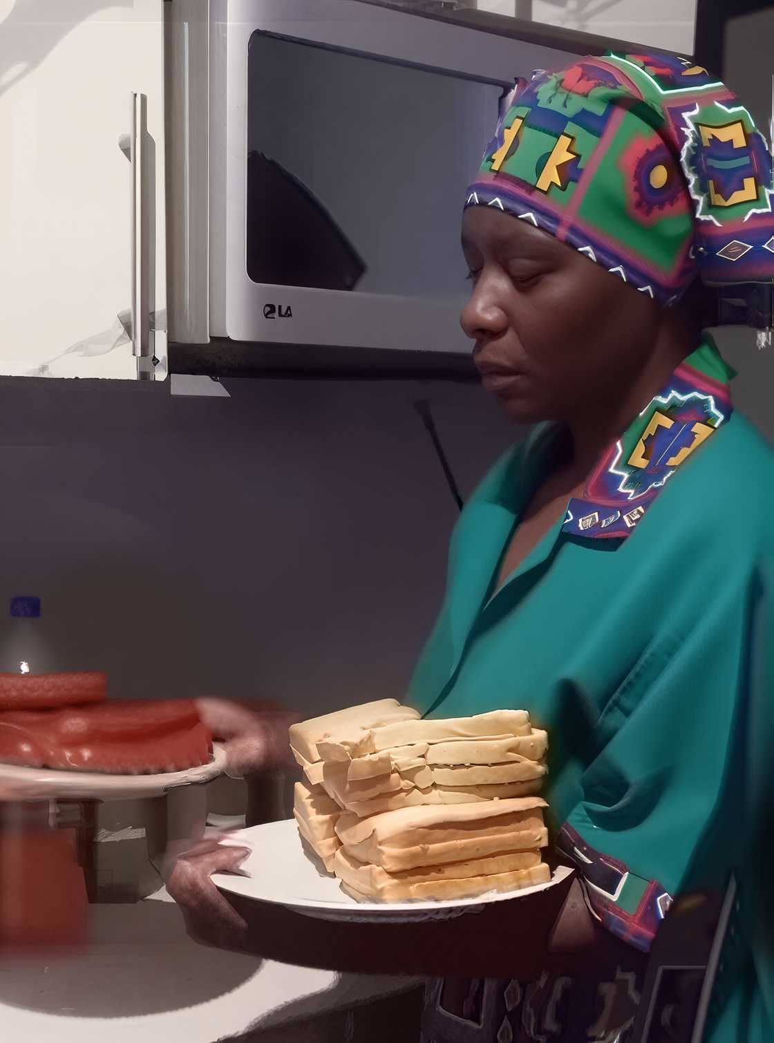 A South African homeowner called out a domestic worker over her big plate of food.