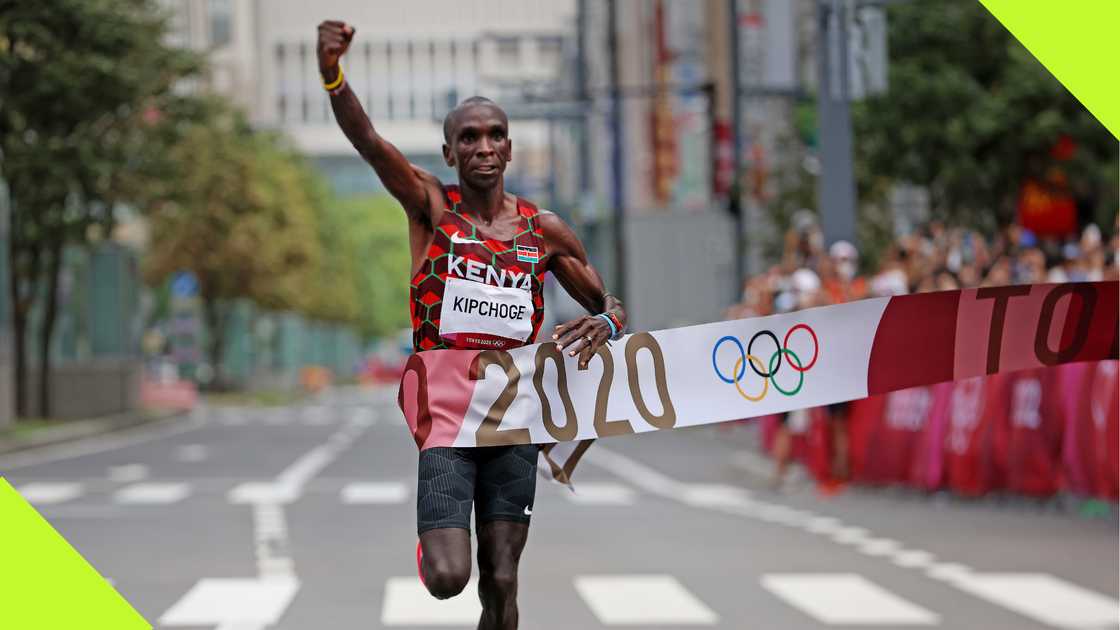 Eliud Kipchoge at the 2020 Olympics.