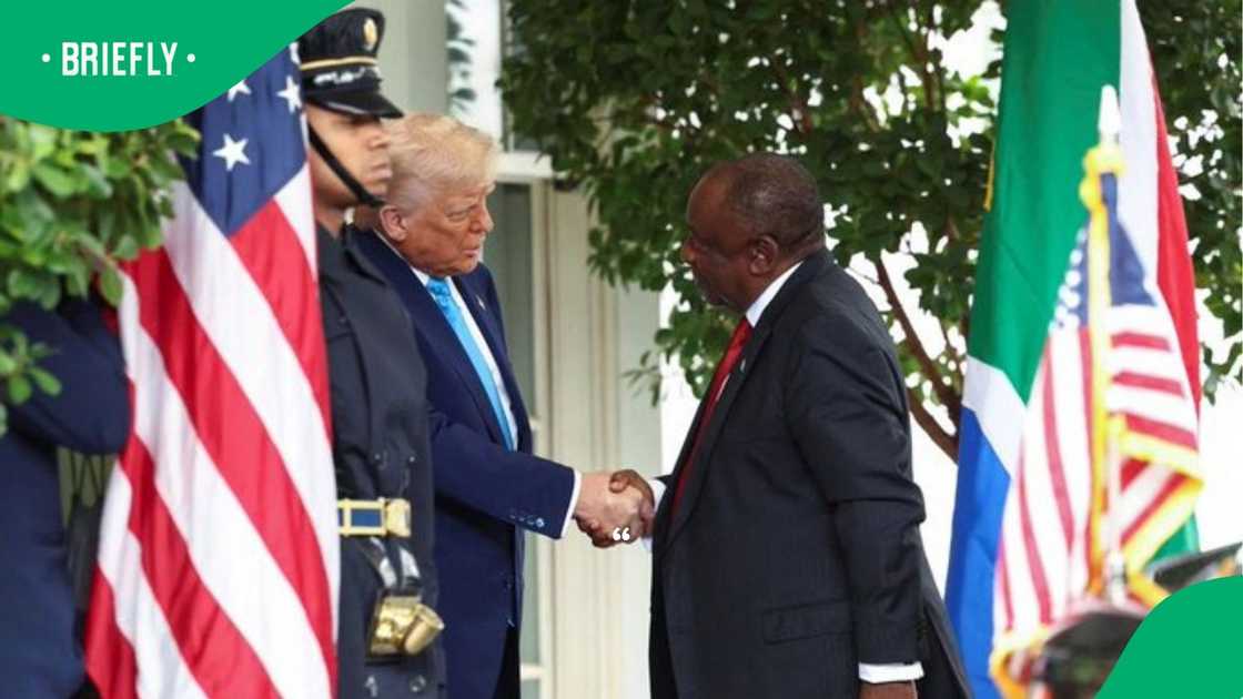 President Ramaphosa shakes and Donald Trumps' hand during his visit to the White House. President Ramaphosa shakes and Donald Trumps' hand during his visit to the White House.