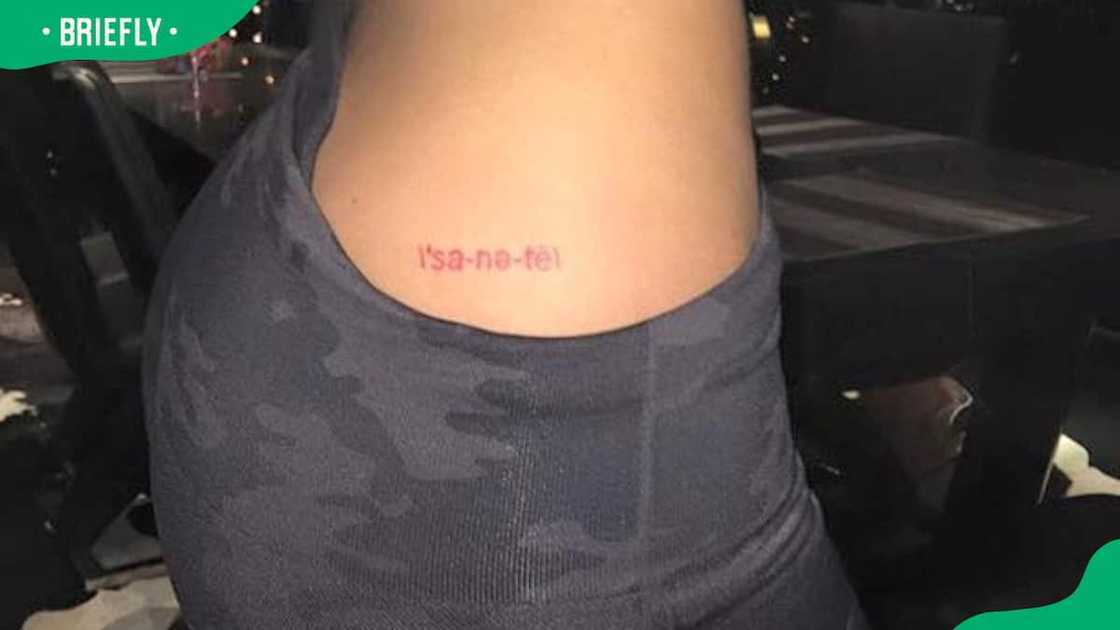Kylie Jenner's Sanity or sa-na-tē tattoo Kylie Jenner's Sanity or sa-na-tē tattoo