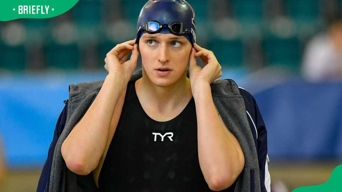 American swimmer Lia Thomas at the McAuley Aquatic Center in 2022