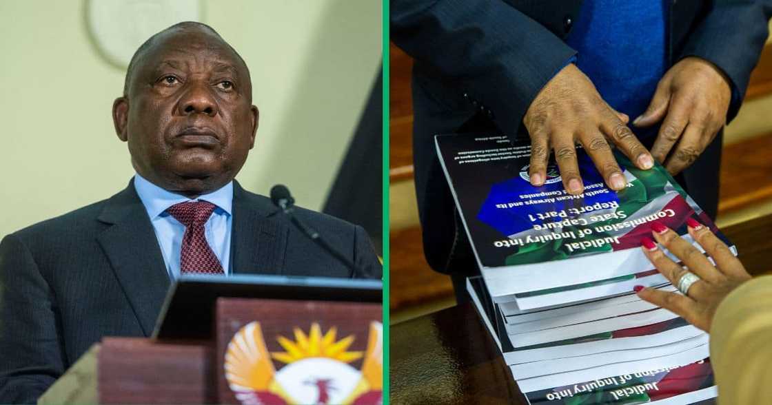 President Cyril Ramaphosa receives the fifth and final Judicial Commission of Inquiry into Allegations of State Capture President Cyril Ramaphosa receives the fifth and final Judicial Commission of Inquiry into Allegations of State Capture