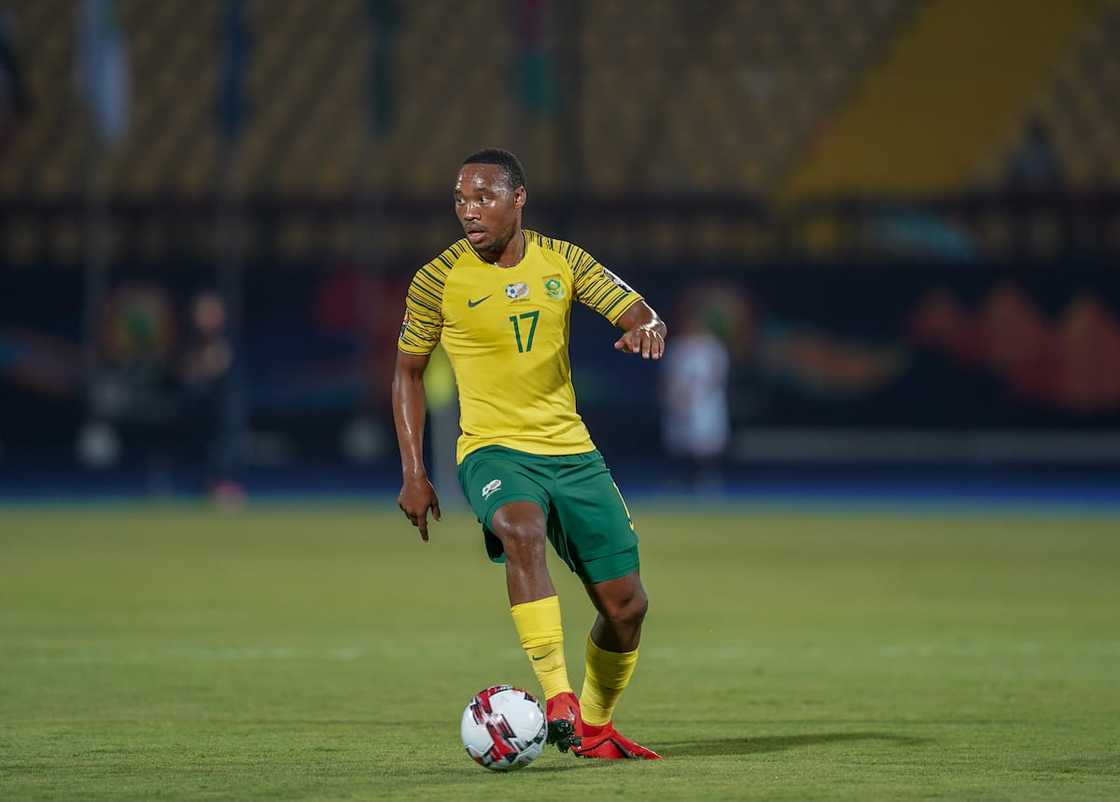 Sibusiso Vilakazi of South Africa during the African Cup of Nations match between South Africa and Namibia at the Al Salam Stadium Sibusiso Vilakazi of South Africa during the African Cup of Nations match between South Africa and Namibia at the Al Salam Stadium