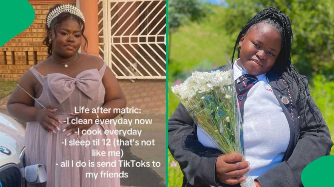 A young woman's post on what she's doing after graduating matric went viral. A young woman's post on what she's doing after graduating matric went viral.