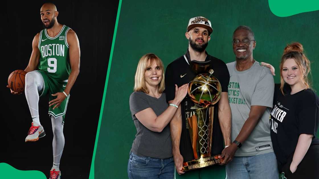 Derrick White's parents: Richard and Colleen White Derrick White's parents: Richard and Colleen White