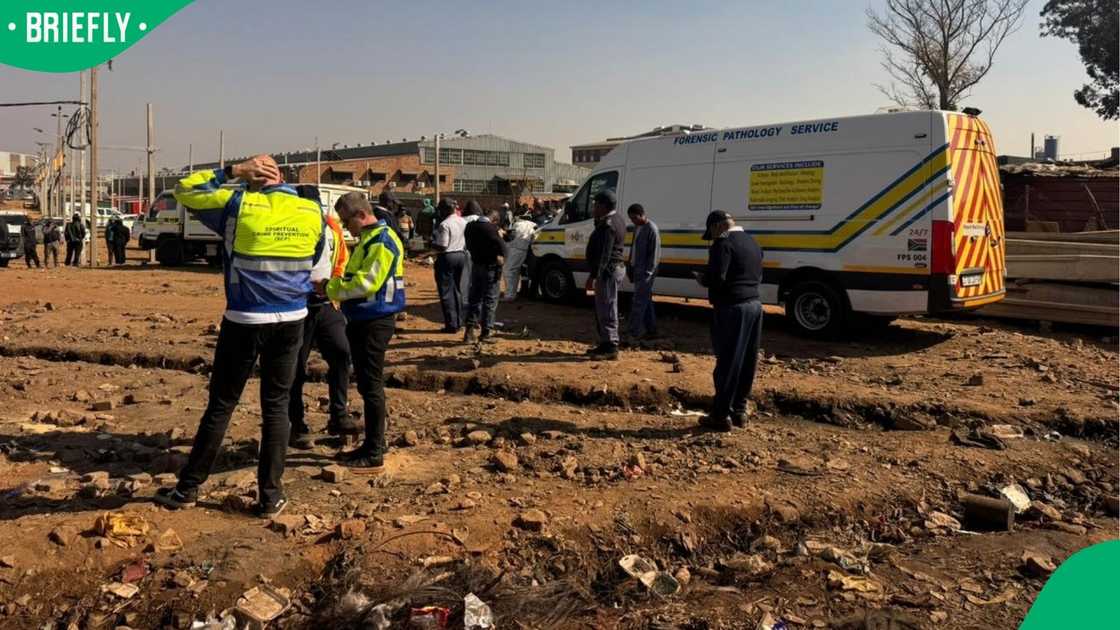 Officials at the scene of the mass shooting Officials at the scene of the mass shooting