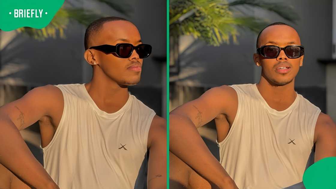 Mologadi kisses his friend Mologadi kisses his friend