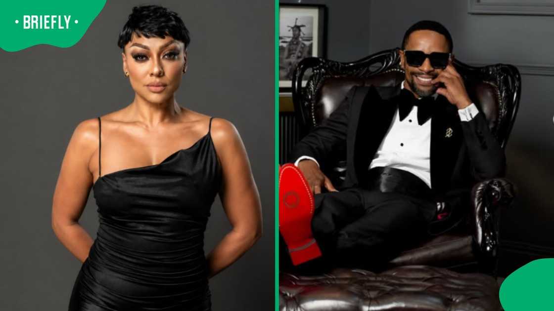 Lorcia Cooper and SK Khoza star in 'Umthetho'.