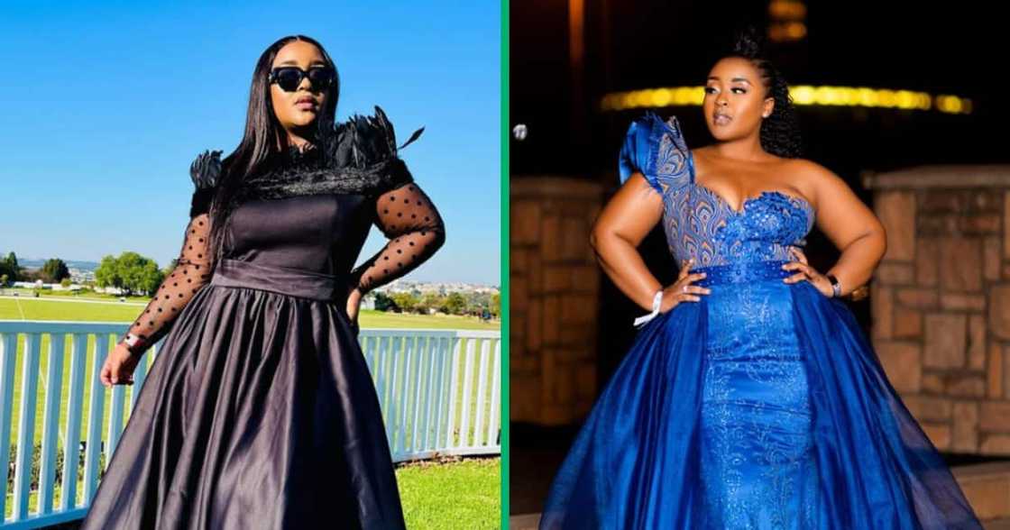 Gogo Skhotheni stunned her fans with her sizzling outfit