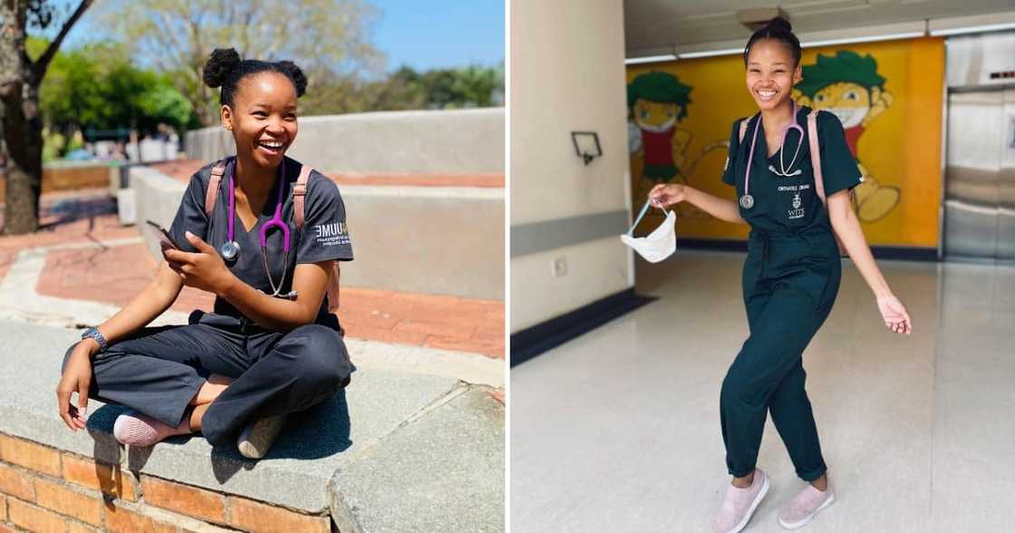Young woman in 5th year of medical school Young woman in 5th year of medical school