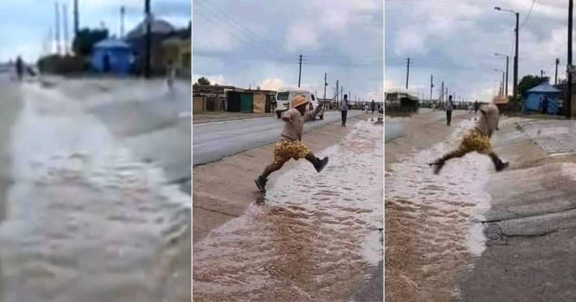 Mzansi, Entertained, Viral Video, Short & Funny, Man Jumping, Over Water, People Mzansi, Entertained, Viral Video, Short & Funny, Man Jumping, Over Water, People